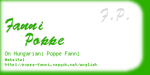 fanni poppe business card